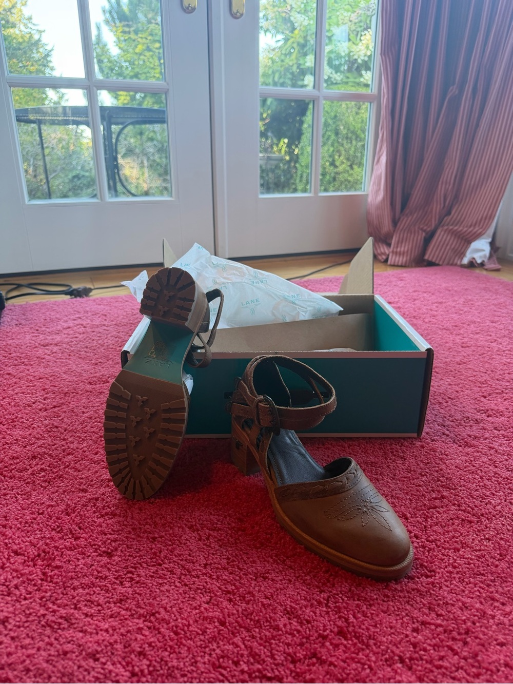 Caden Lane Brown Leather Ankle-Strap Booties